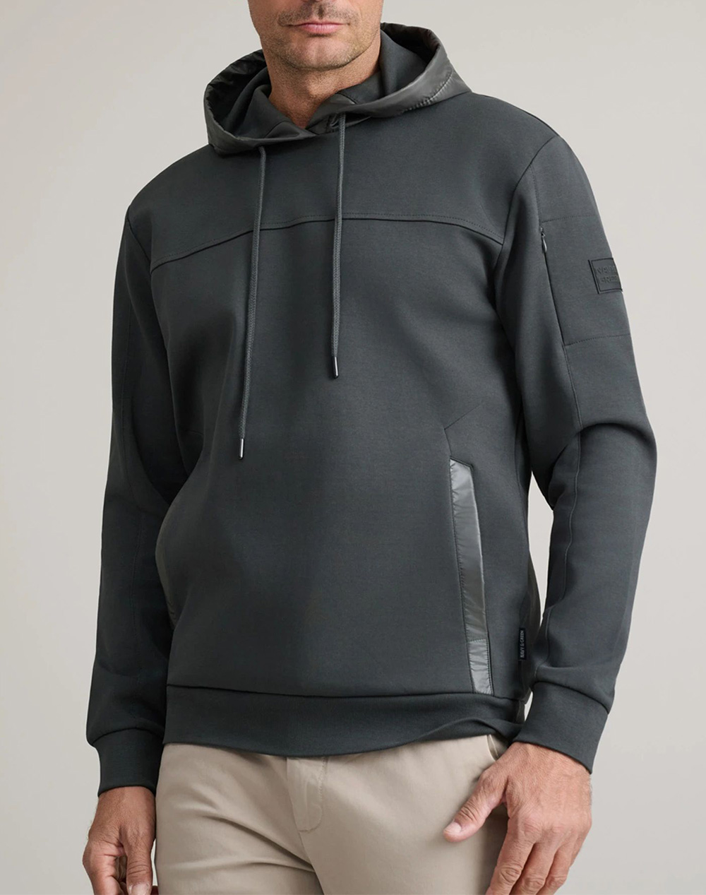 NAVY&GREEN ΜΠΛΟΥΖΑ ΦΟΥΤΕΡ ΜΕ ΚΟΥΚΟΥΛΑ 24TU.341/H-DEEPEST GREEN Green