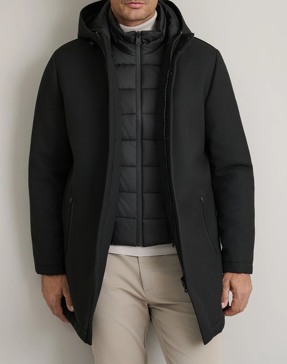 NAVY&GREEN NAVY&GREEN ΗΜΙΠΑΛΤΟ 24DD.041.1-BLACK Black