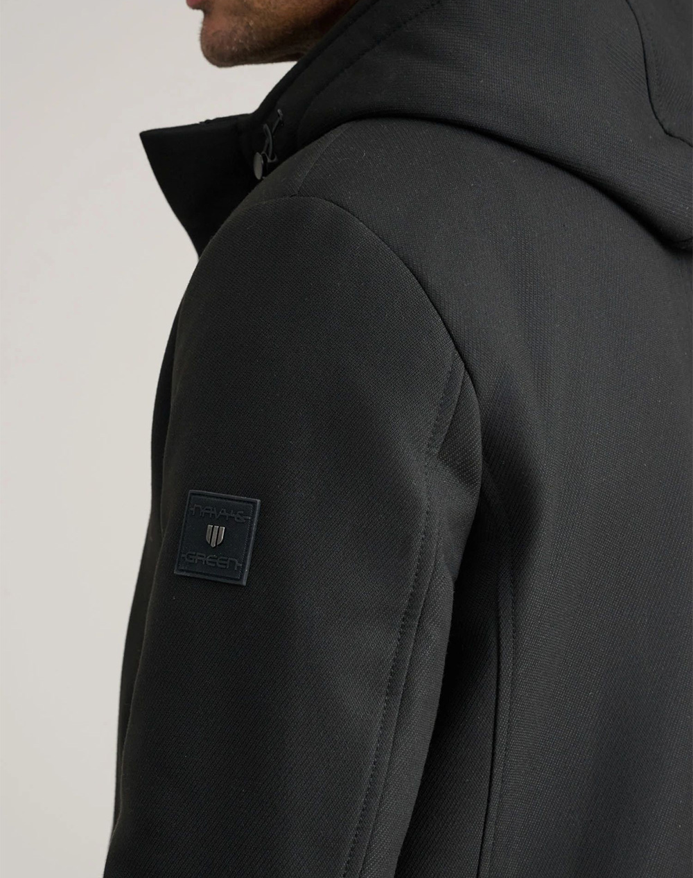 NAVY&GREEN ΗΜΙΠΑΛΤΟ 24DD.041.1-BLACK Black φωτογραφία