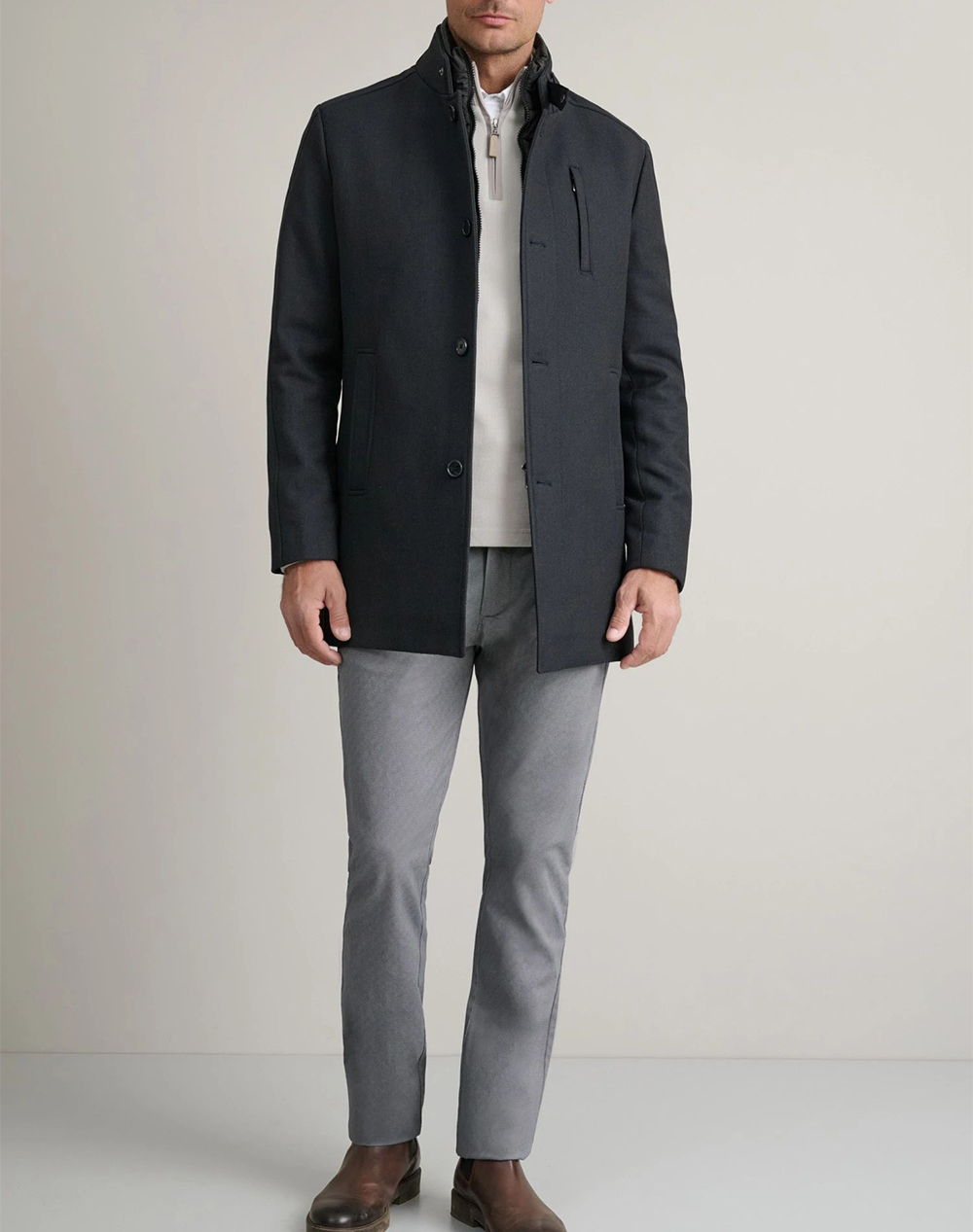 NAVY&GREEN ΗΜΙΠΑΛΤΟ 24DD.040.2-GREY BLUE DarkSlateGrey φωτογραφία