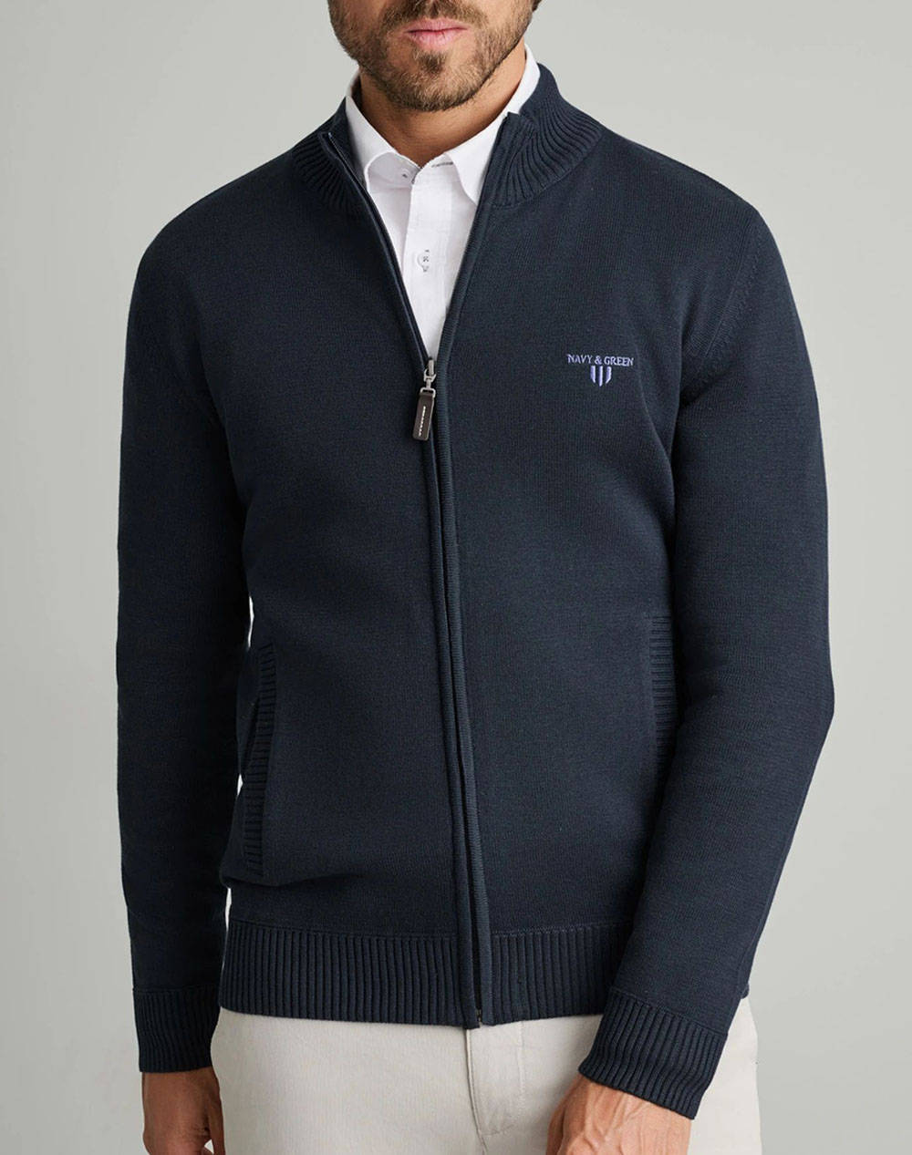 NAVY&GREEN ΖΑΚΕΤΑ ΠΛΕΚΤΗ 24YM.454/GZ.6-BLUE DarkBlue
