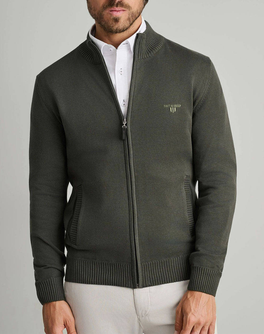 NAVY&GREEN ΖΑΚΕΤΑ ΠΛΕΚΤΗ 24YM.454/GZ.6-DEEPEST GREEN DarkGreen
