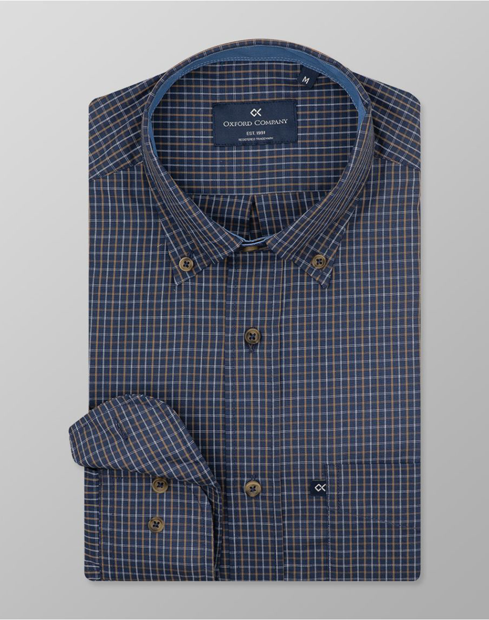 OXFORD COMPANY BUTTON DOWN ΠΟΥΚΑΜΙΣΟ M136-BY10.01-01 Blue