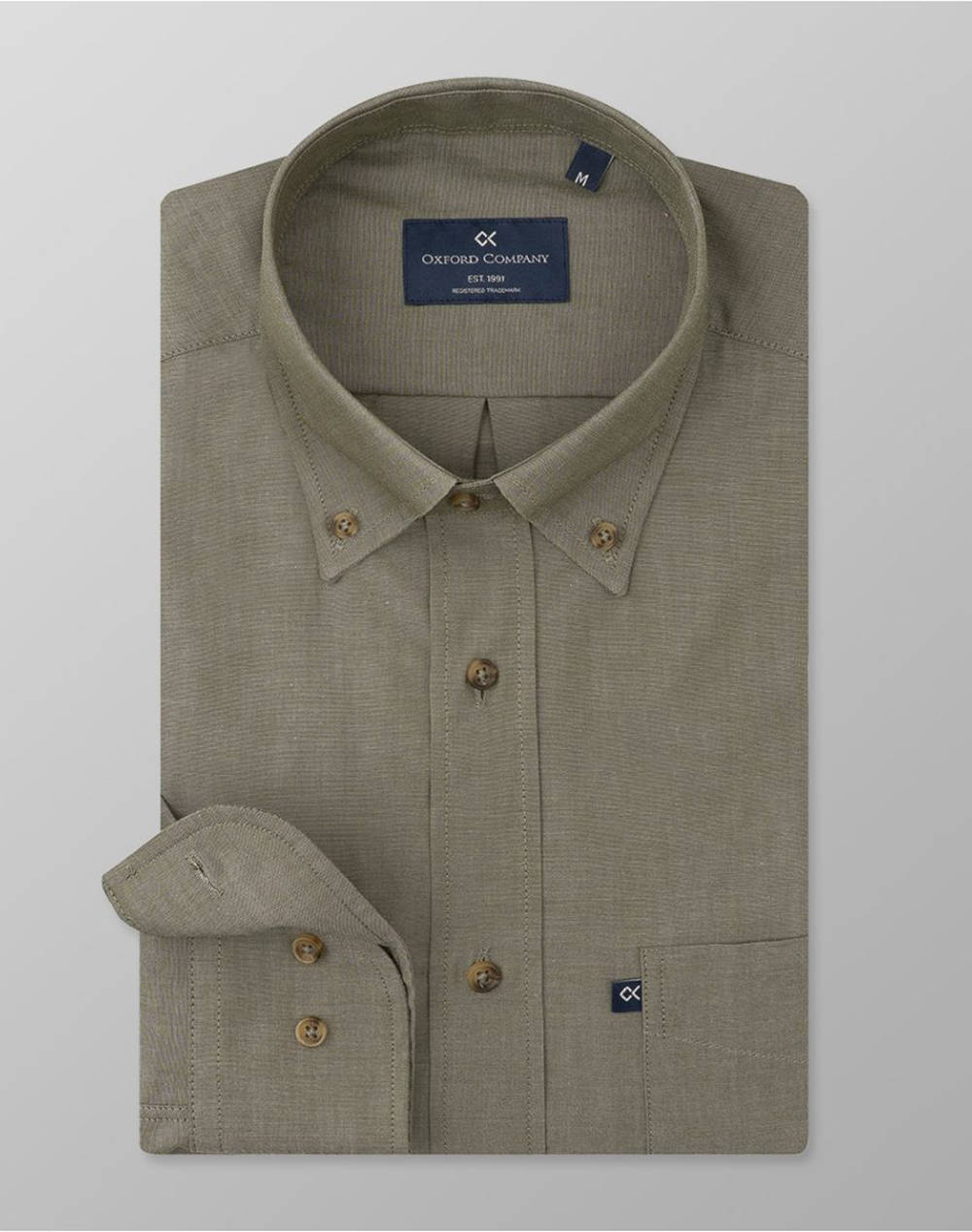 OXFORD COMPANY OXFORD COMPANY BUTTON DOWN ΠΟΥΚΑΜΙΣΟ J112-BY10.03-03 Khaki