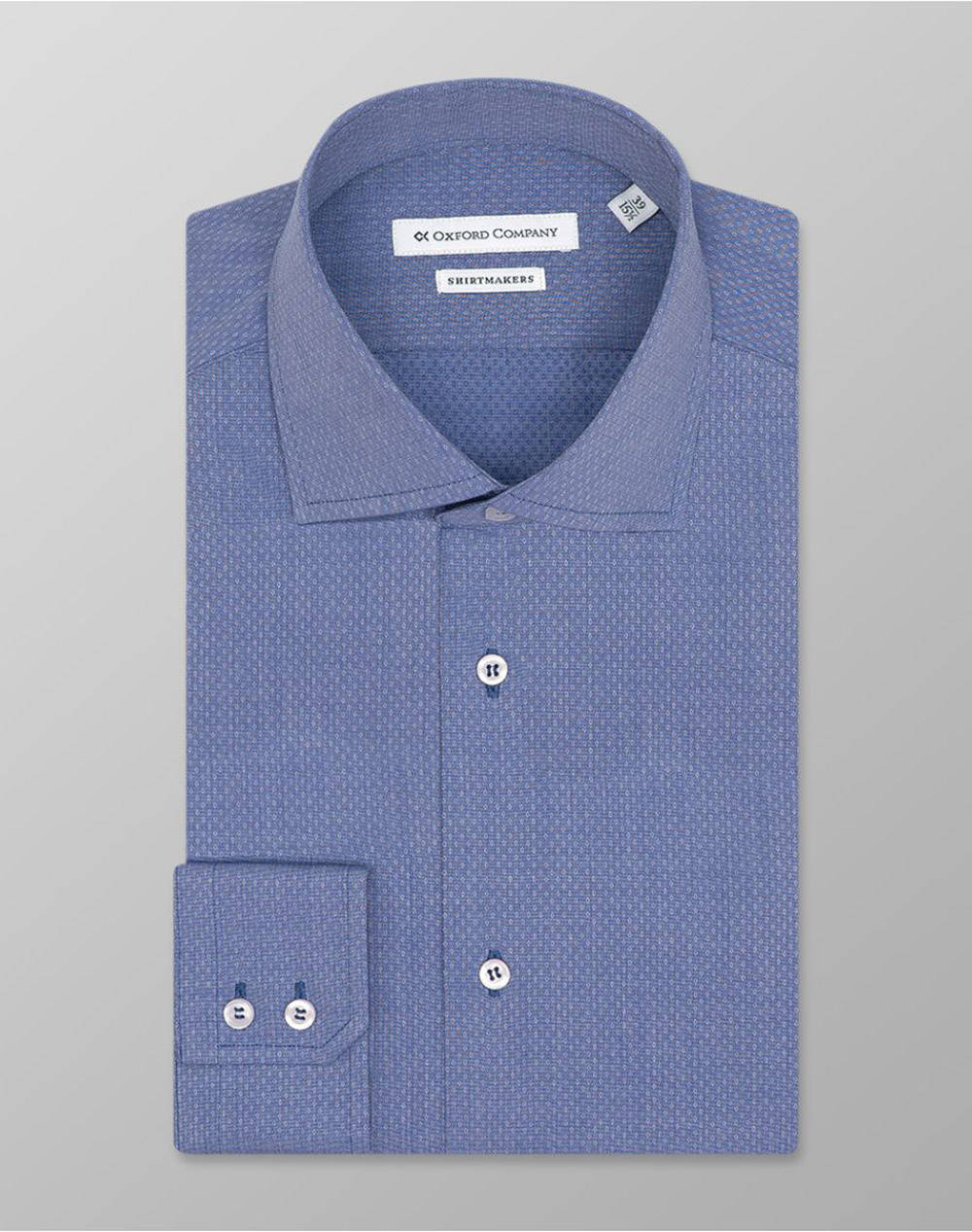 OXFORD COMPANY CLUB SLIM FIT ΠΟΥΚΑΜΙΣΟ M741NRW21.01-01 Blue