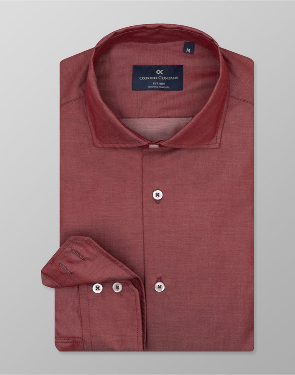 OXFORD COMPANY ROMEO SLIM FIT ΠΟΥΚΑΜΙΣΟ T110-RY21.06-06 Bordeux