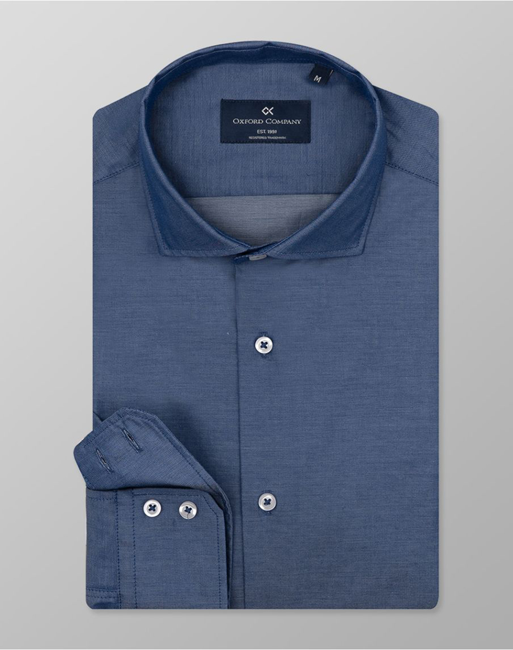 OXFORD COMPANY ROMEO SLIM FIT ΠΟΥΚΑΜΙΣΟ T110-RY21.02-02 Blue