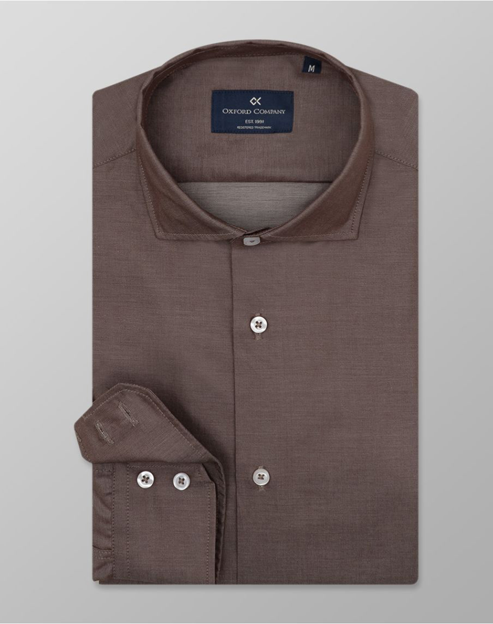 OXFORD COMPANY ROMEO SLIM FIT ΠΟΥΚΑΜΙΣΟ T110-RY21.04-04 Brown