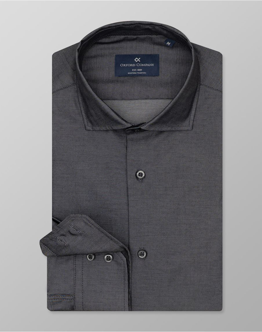 OXFORD COMPANY ROMEO SLIM FIT ΠΟΥΚΑΜΙΣΟ T110-RY21.05-05 DarkGray