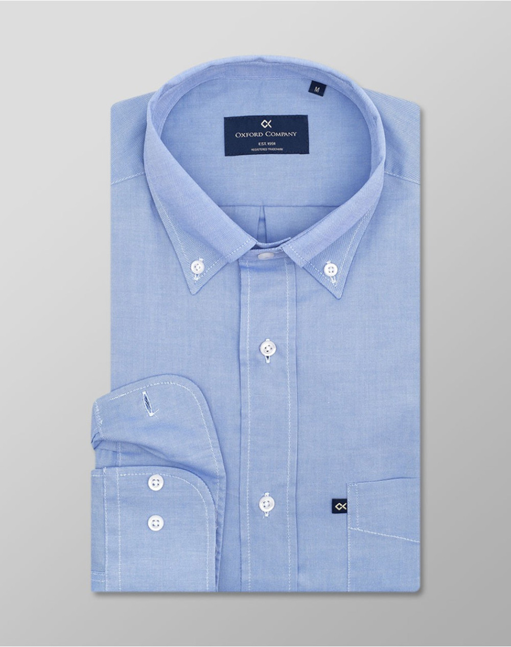 OXFORD COMPANY BUTTON DOWN S113-BM10.02-02 Ciel