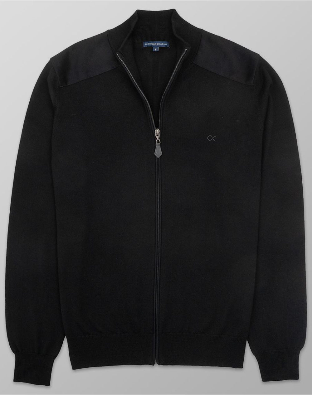 OXFORD COMPANY OXFORD COMPANY CARDIGAN ZIP 100%MERINOS ΠΛΕΚTO X607-JW60.02-02 Black