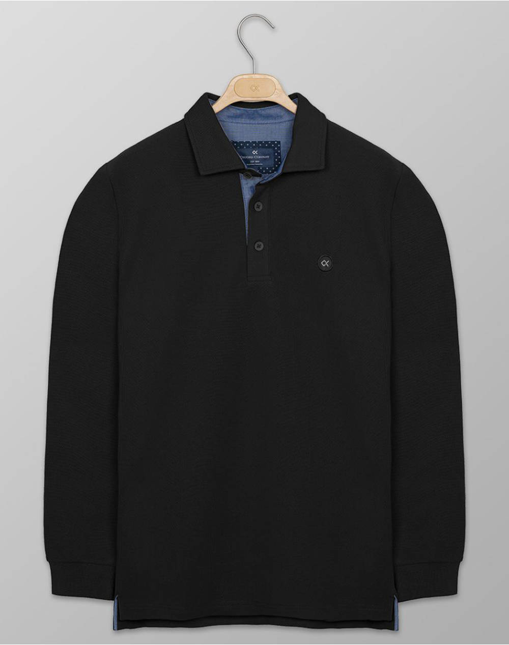 OXFORD COMPANY POLO MM ΜΠΛΟΥΖΑ P617-PY50.18-18 Black