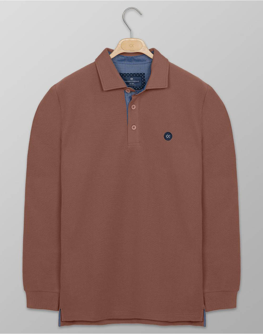 OXFORD COMPANY POLO MM ΜΠΛΟΥΖΑ P617-PY50.40-40 Brown