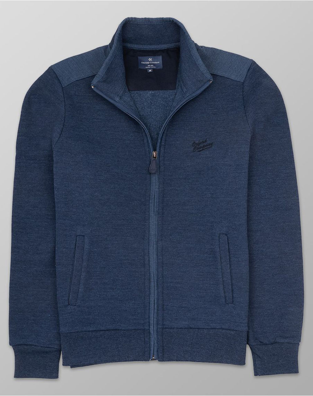 OXFORD COMPANY CARDIGAN ZIP F213-JY60.02-02 Indigo