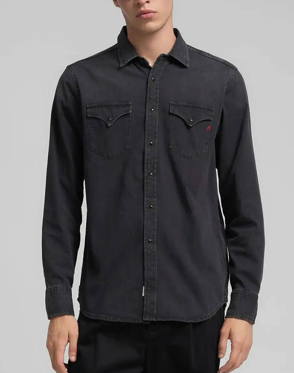 Ανδρικά πουκάμισα replay σε μαυρο