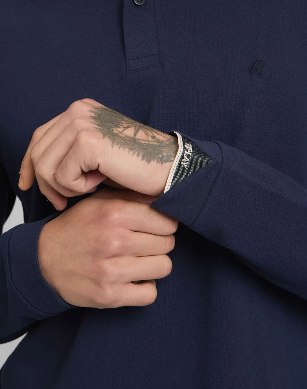 REPLAY POLO SHIRT FP M3268 .000.21868-800 Indigo φωτογραφία