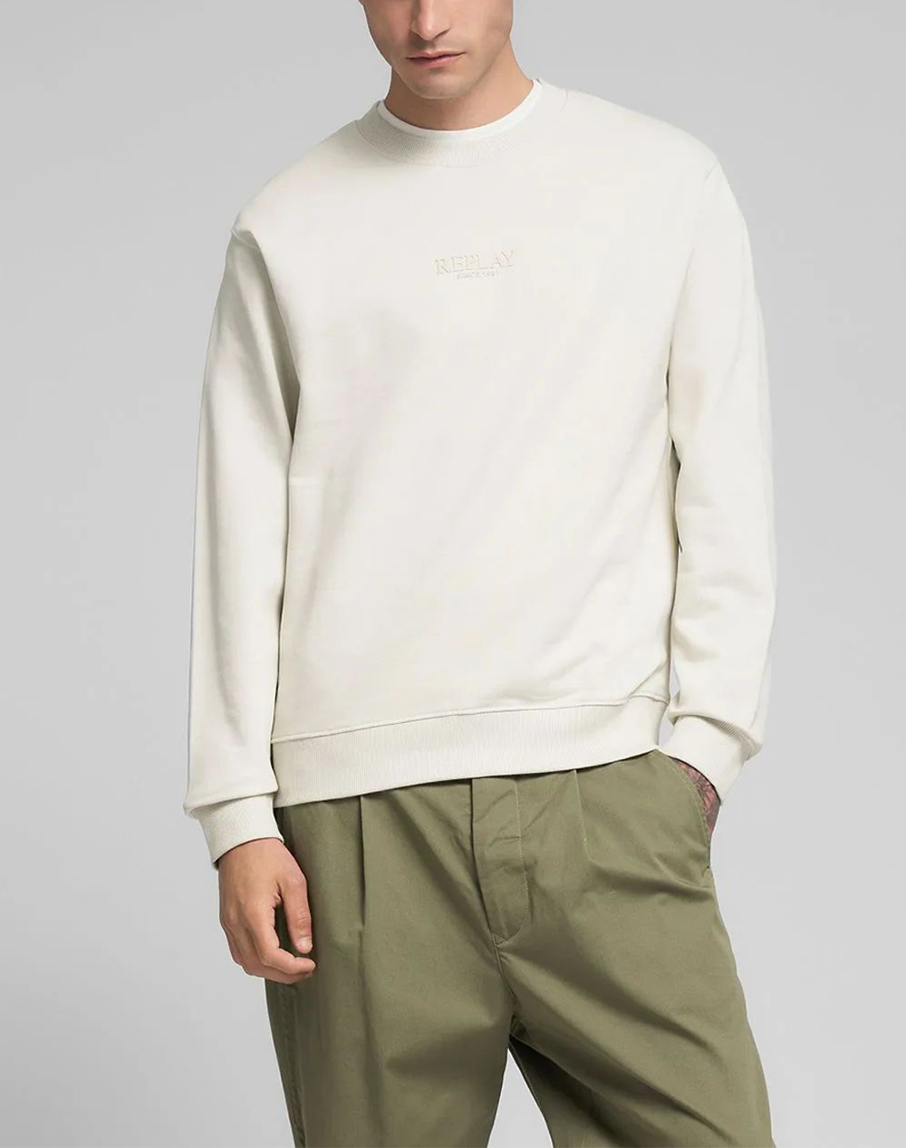 REPLAY REPLAY ΦΟΥΤΕΡ (FLEECE) M3187 .000.23802-985 OffWhite