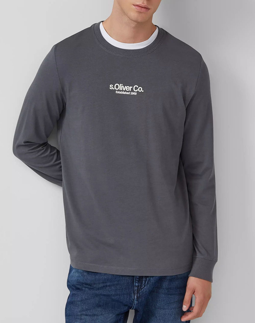 S.OLIVER Μπλούζα 2169157-95D1 DarkGray