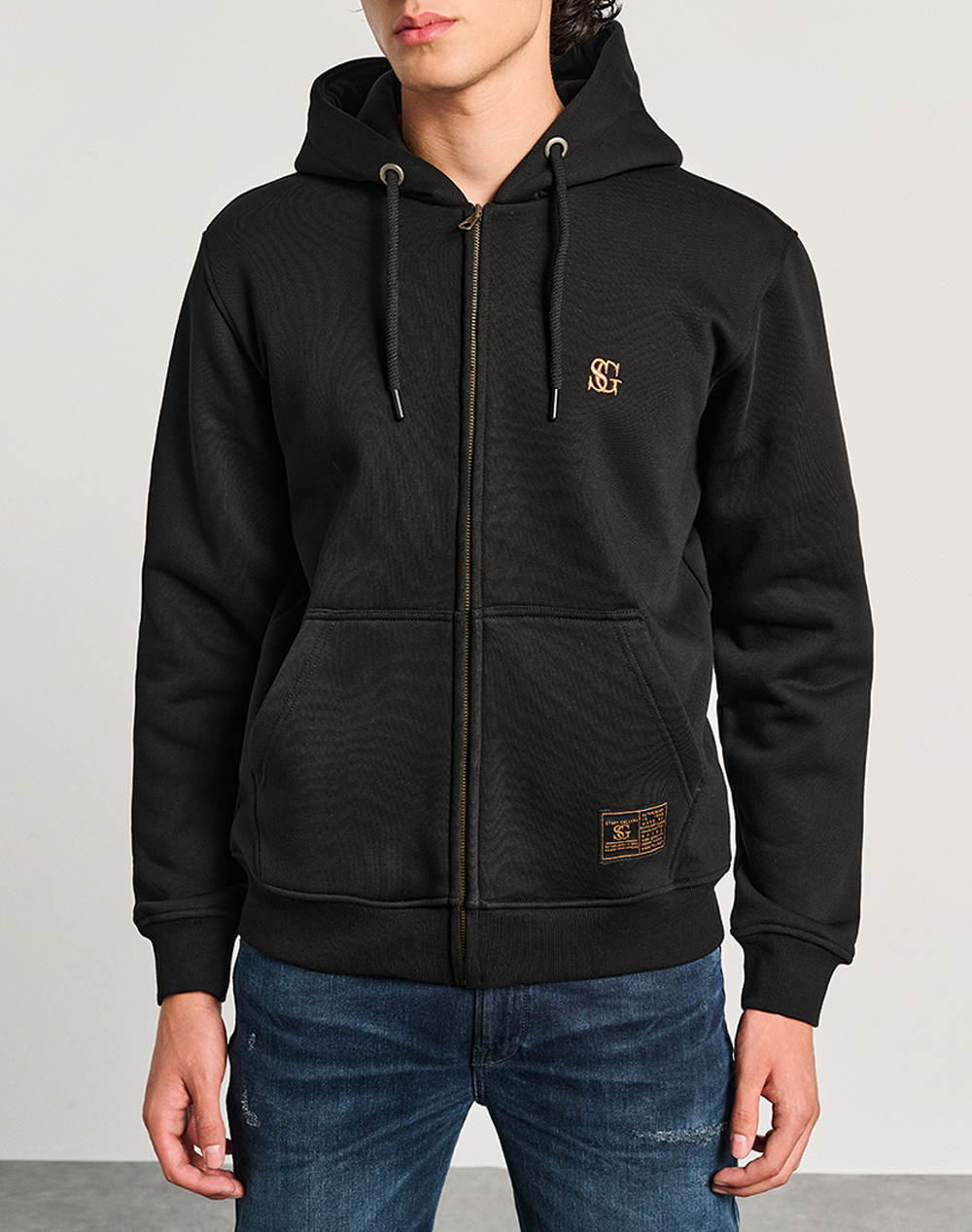 STAFF Franco Man Zip Hoodie 64-102.054-Ν0090 Black