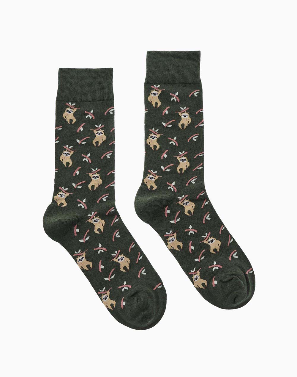 WALK ΑΝΔΡΙΚΕΣ ΒΑΜΒΑΚΕΡΕΣ ΚΑΛΤΣΕΣ ΜΕ ΣΧΕΔΙΟ W1064-36-40 DarkGreen φωτογραφία