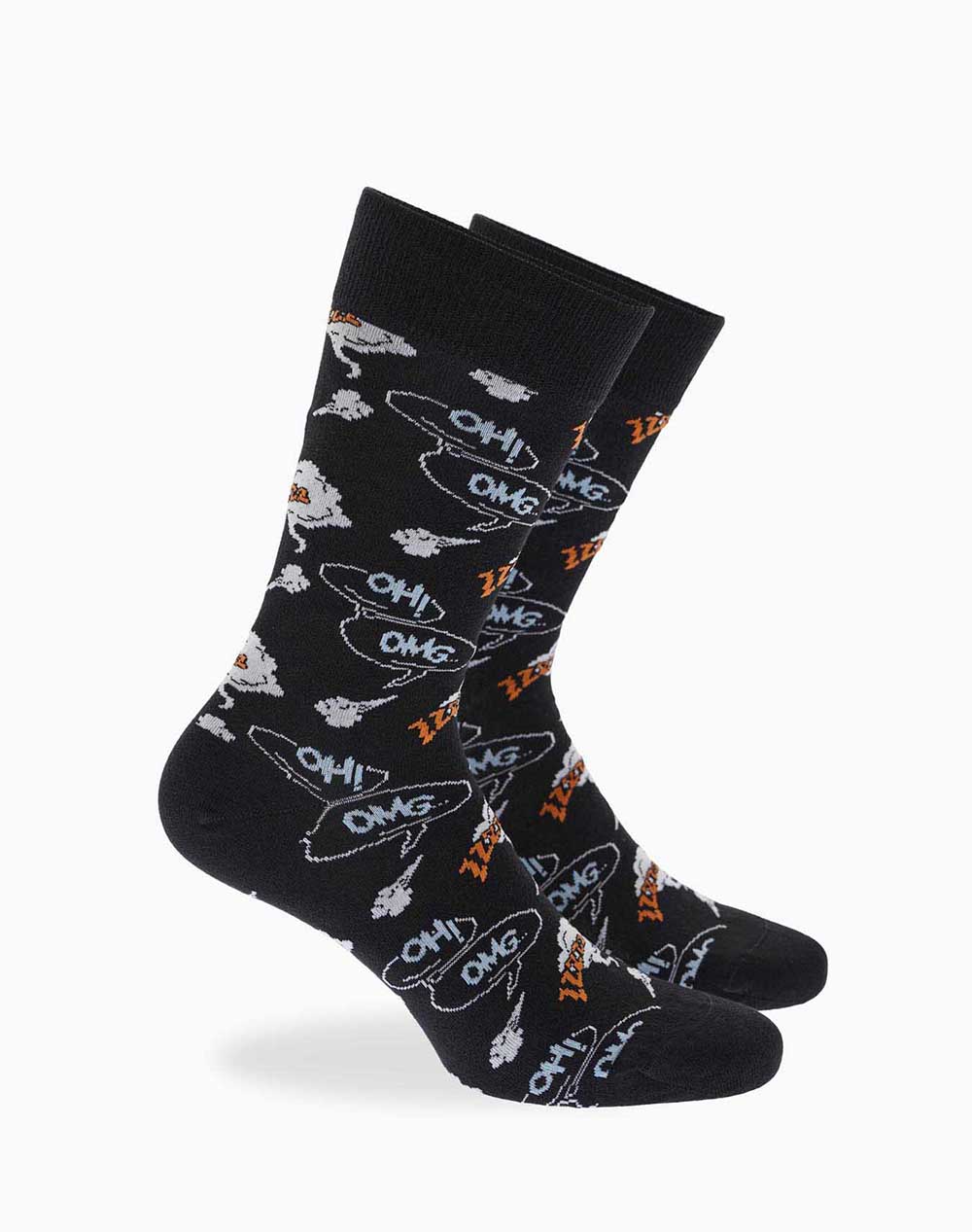 WALK ΑΝΔΡΙΚΕΣ ΒΑΜΒΑΚΕΡΕΣ ΚΑΛΤΣΕΣ ΜΕ ΣΧΕΔΙΟ W1064-34-02 Black