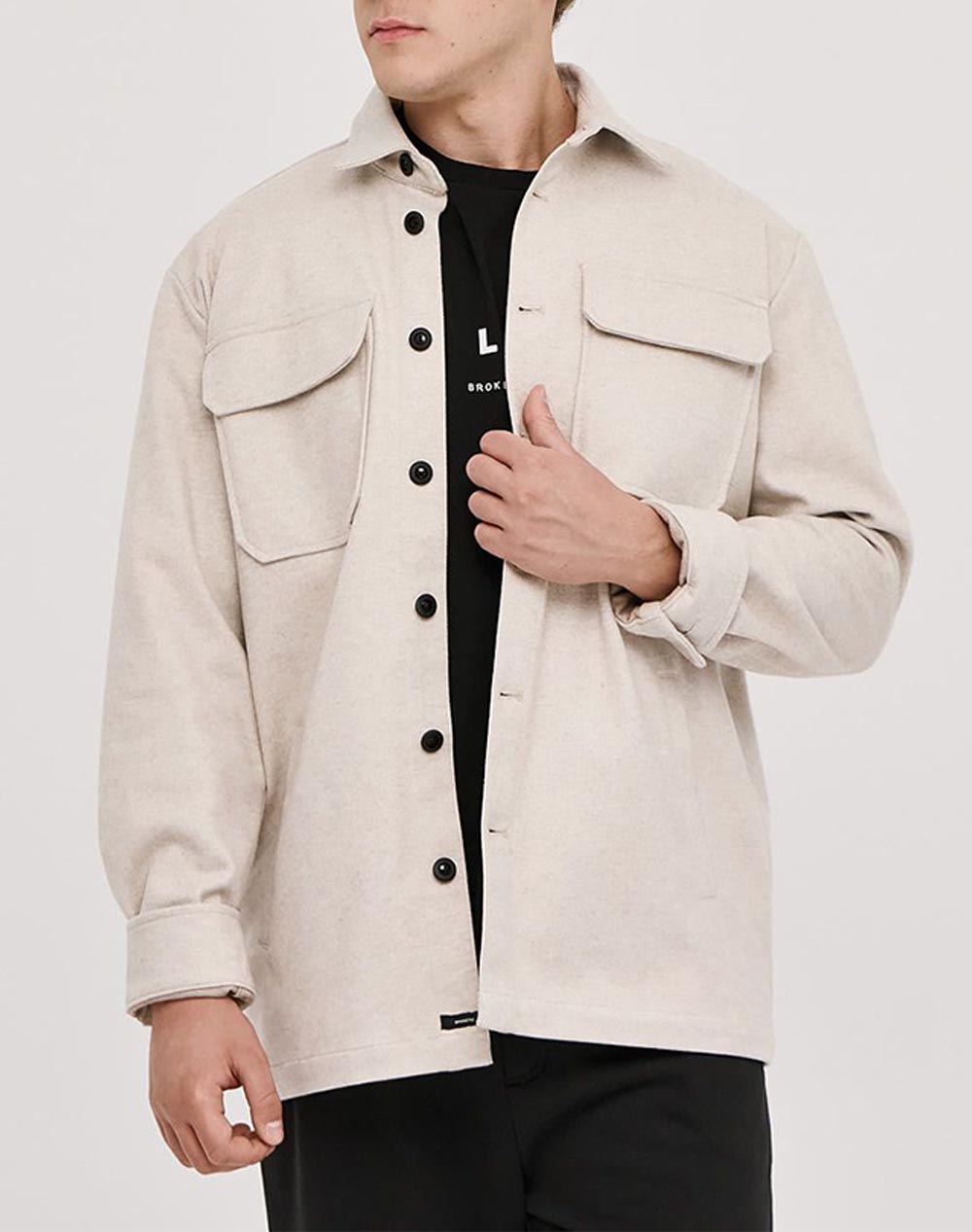 BROKERS ΑΝΔΡΙΚΟ ΠΟΥΚΑΜΙΣΟ 25516693691-5 Biege