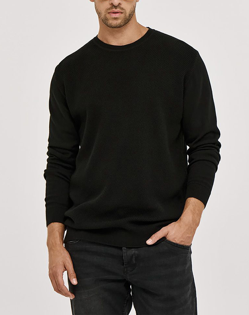 BROKERS ΑΝΔΡΙΚΗ ΠΛΕΚΤΗ ΜΠΛΟΥΖΑ 25529150935-80 Black