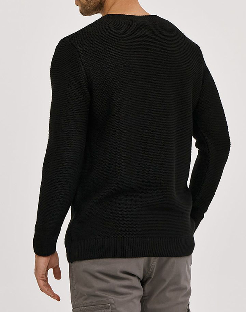 BROKERS ΑΝΔΡΙΚΗ ΠΛΕΚΤΗ ΜΠΛΟΥΖΑ 25519113937-80 Black φωτογραφία