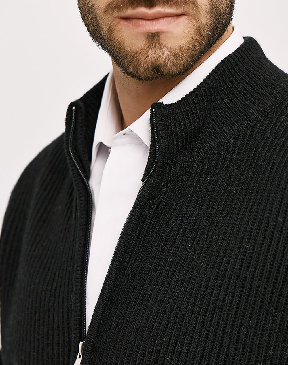 BROKERS ΑΝΔΡΙΚΗ ΠΛΕΚΤΗ ΖΑΚΕΤΑ 25529543933-80 Black φωτογραφία