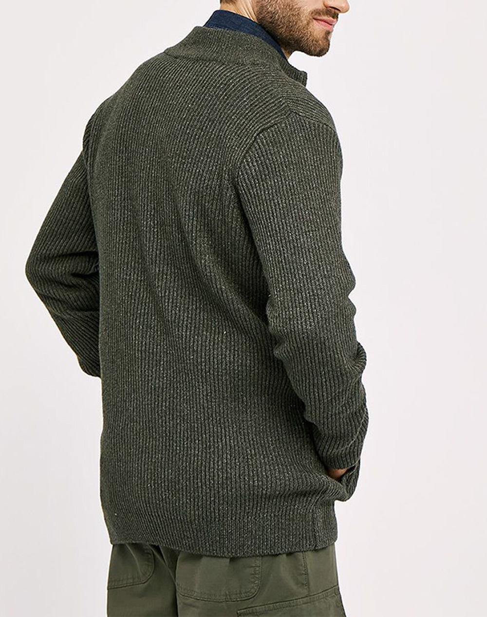 BROKERS ΑΝΔΡΙΚΗ ΠΛΕΚΤΗ ΖΑΚΕΤΑ 25529543933-61 Olive φωτογραφία