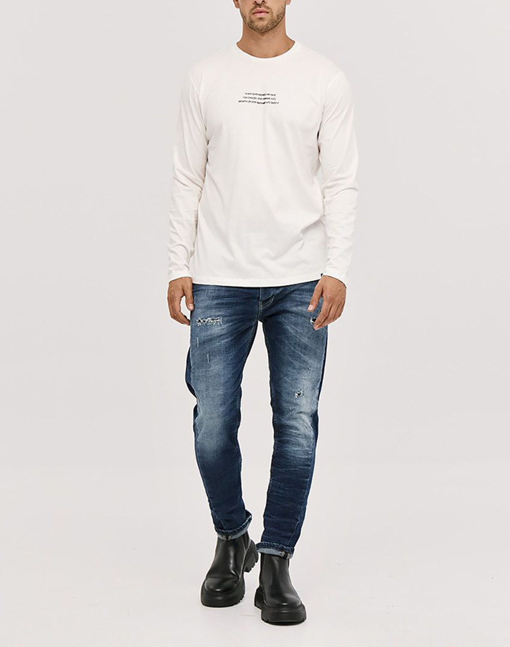 BROKERS ΑΝΔΡΙΚΟ T-SHIRT 25527543751-ΕΚΡΟΥ OffWhite φωτογραφία