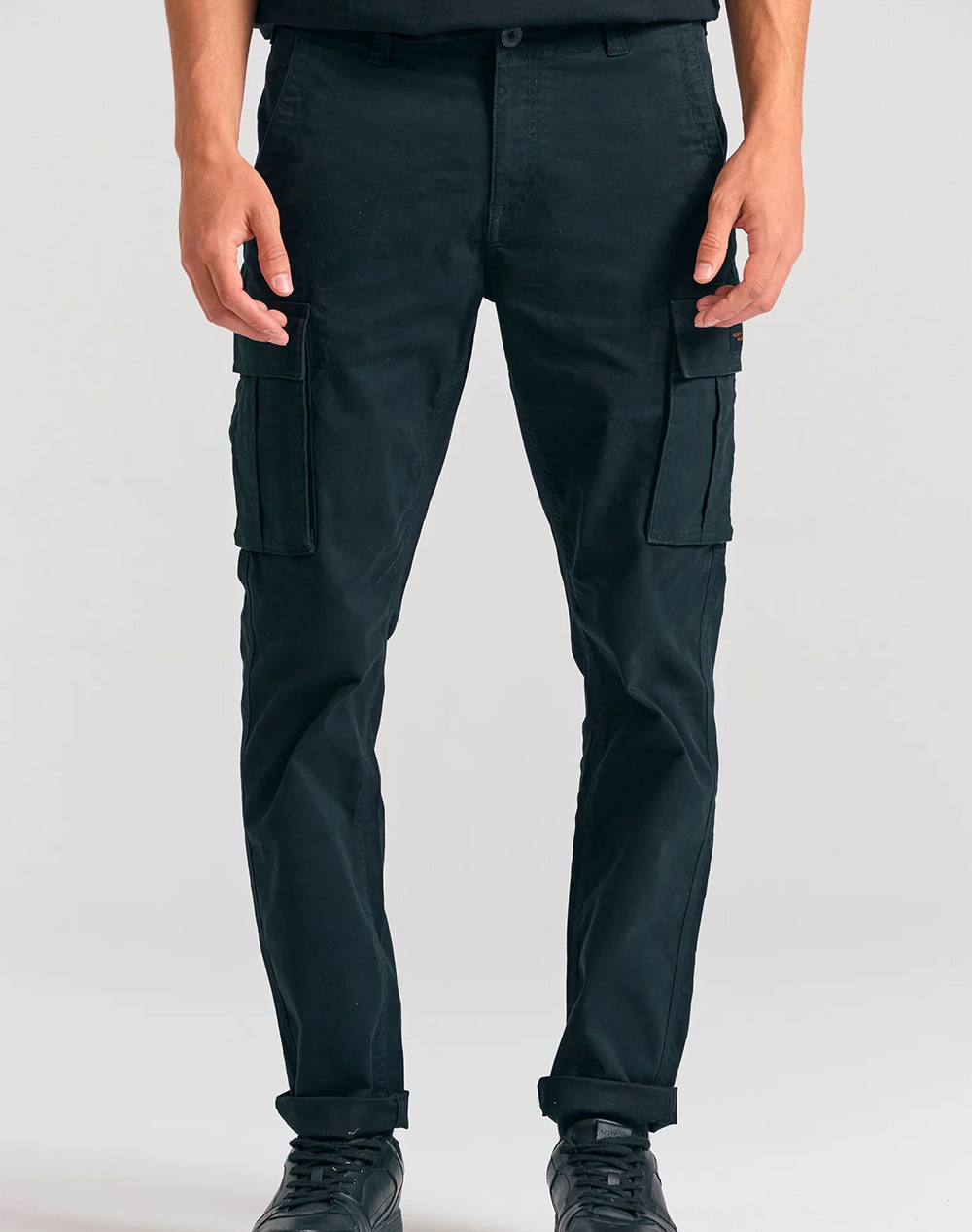 FUNKY BUDDHA Ανδρικό Παντελόνι Cargo FBM012-002-02-BLACK JetBlack