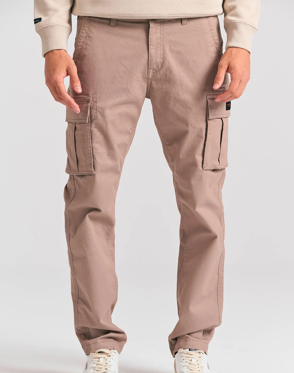 FUNKY BUDDHA Ανδρικό Παντελόνι Cargo FBM012-002-02-LT CIGAR SandyBrown