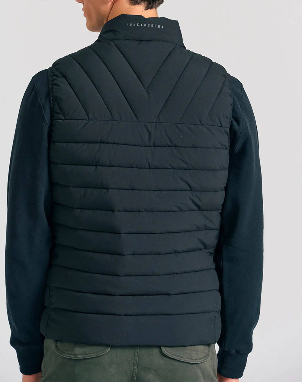 FUNKY BUDDHA Ανδρικό Γιλέκο FBM012-001-01-BLACK Black φωτογραφία