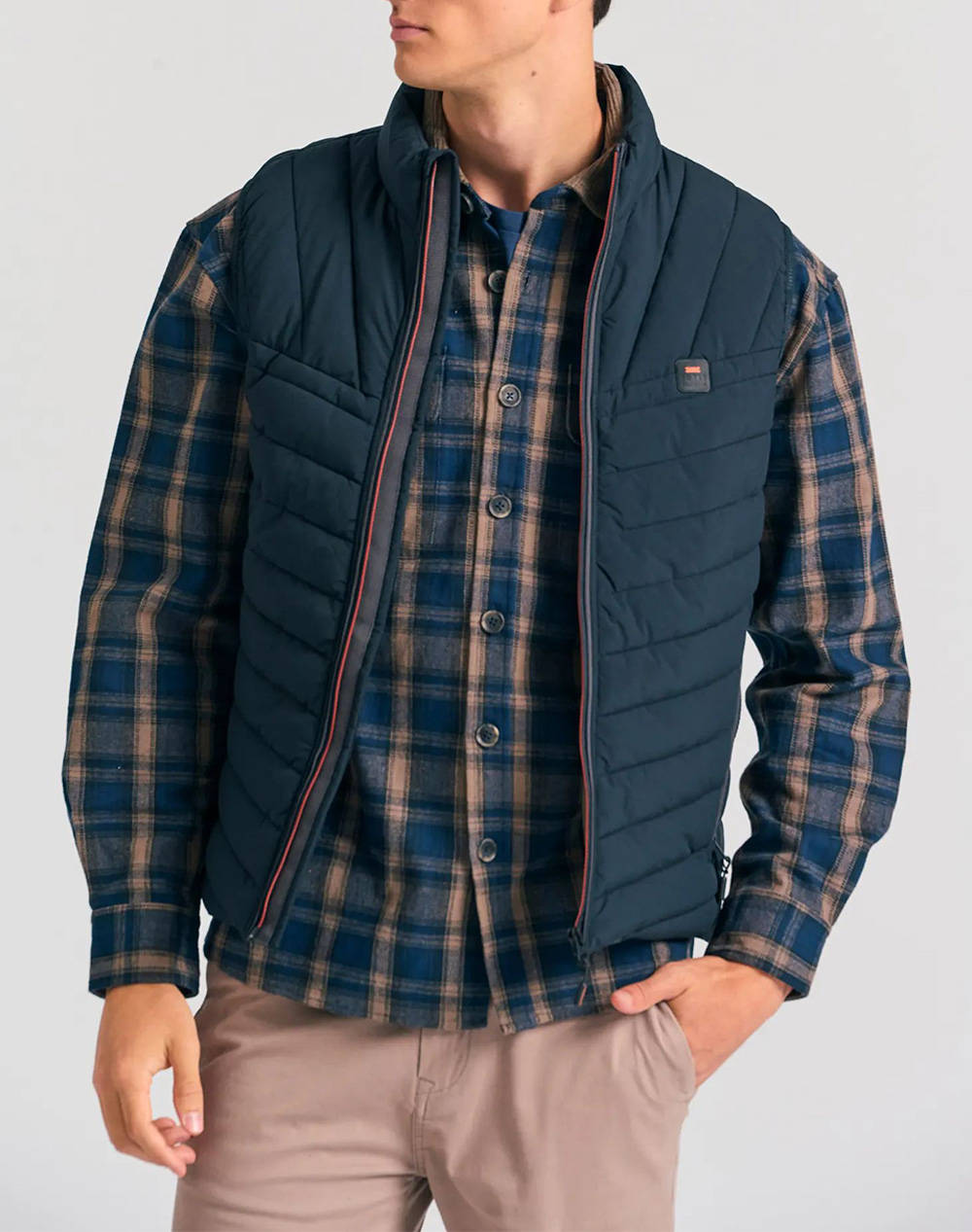 FUNKY BUDDHA FUNKY BUDDHA Ανδρικό Γιλέκο FBM012-001-01-NAVY NavyBlue