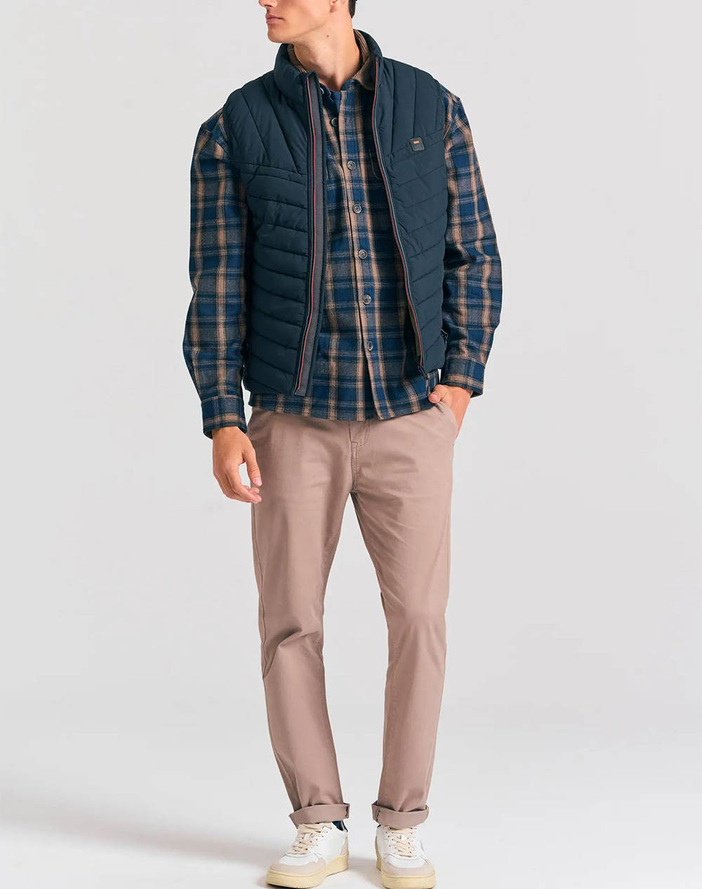 FUNKY BUDDHA Ανδρικό Γιλέκο FBM012-001-01-NAVY NavyBlue φωτογραφία