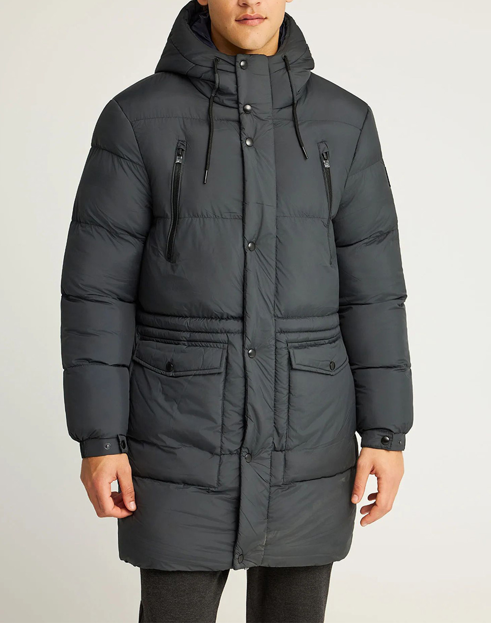 FUNKY BUDDHA Ανδρικό Φουσκωτό Τζάκετ FBM012-044-01-ANTHRACITE DarkSlateGrey