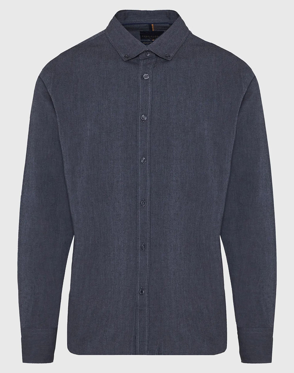 FUNKY BUDDHA Ανδρικό Πουκάμισο Basic FBM012-001-05-DK BLUE MEL DarkBlue