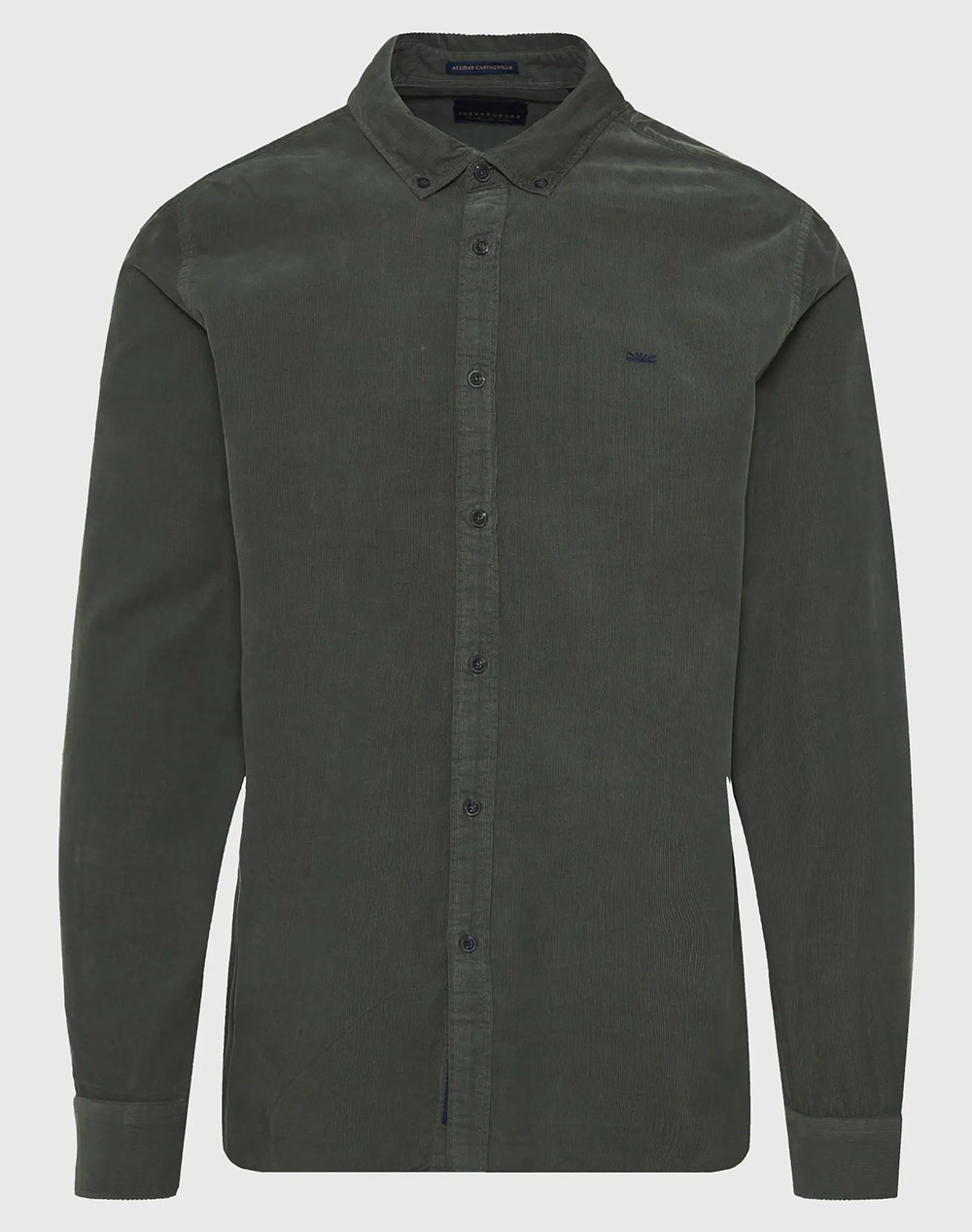 FUNKY BUDDHA Ανδρικό Πουκάμισο Basic FBM012-003-05-HUNTER GREEN DarkGreen