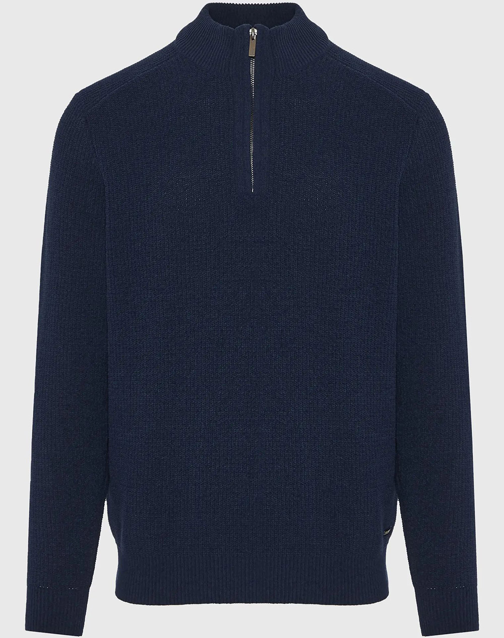 FUNKY BUDDHA Ανδρικό Πλεκτό Με Φερμουάρ FBM012-052-09-NAVY NavyBlue