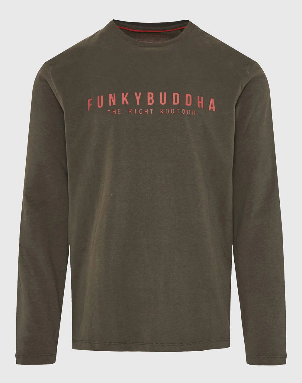 FUNKY BUDDHA Ανδρική Μπλούζα Με Μακρύ Μανίκι FBM012-002-07-Dusty Olive Olive