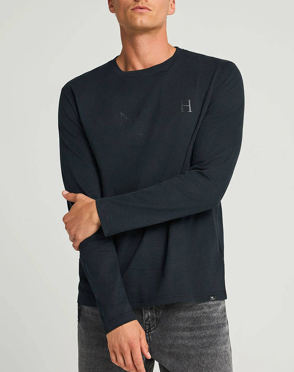 FUNKY BUDDHA Ανδρική Μπλούζα Με Μακρύ Μανίκι FBM012-005-07-BLACK Black