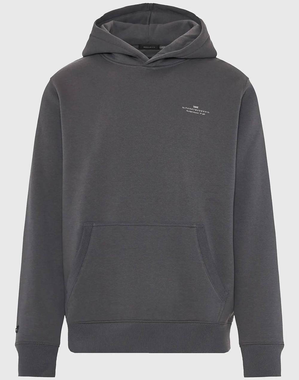 FUNKY BUDDHA Ανδρικό Φούτερ Με Κουκούλα FBM012-002-06-DK GREY DarkGray