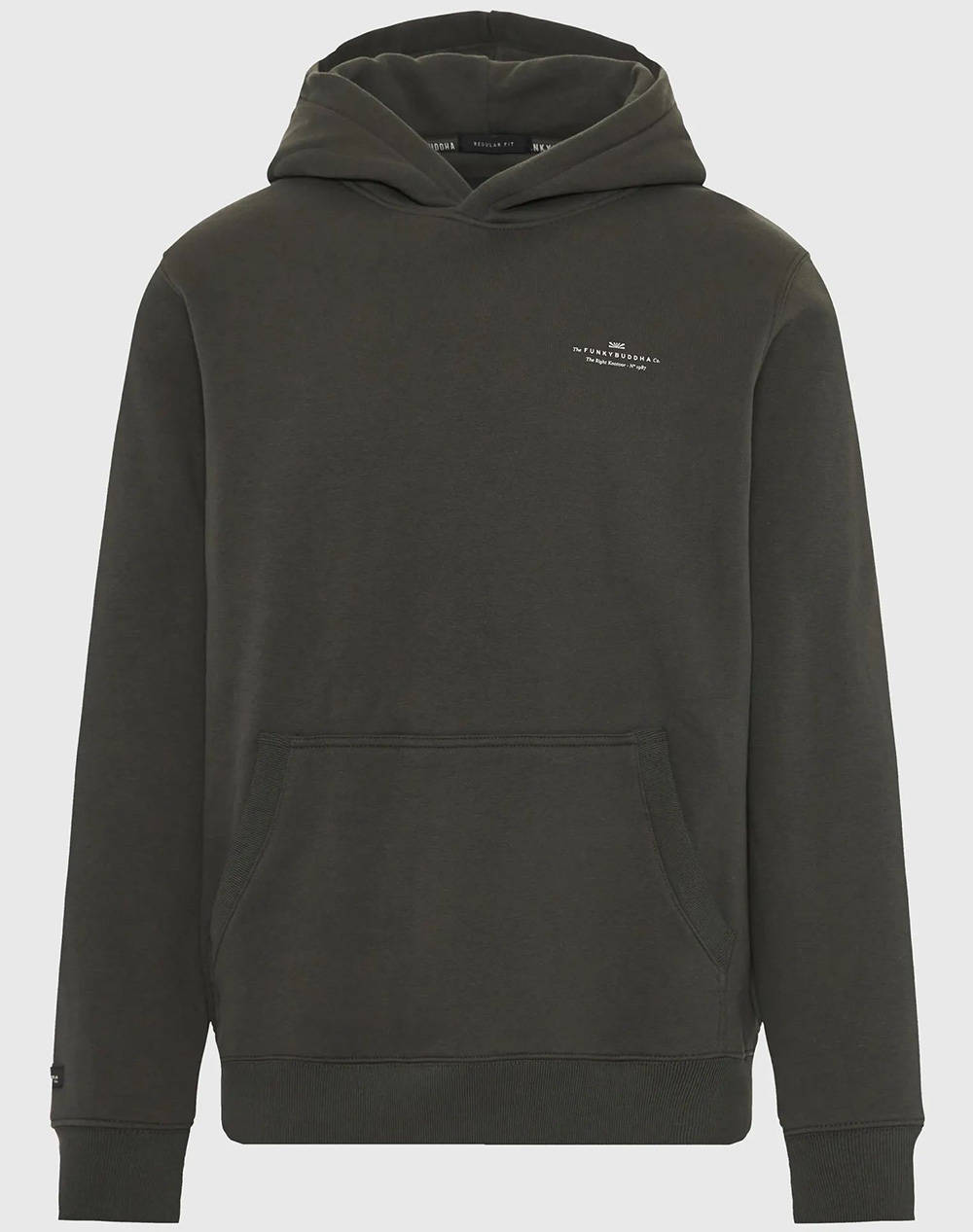 FUNKY BUDDHA Ανδρικό Φούτερ Με Κουκούλα FBM012-002-06-FOREST NIGHT MediumForestGreen