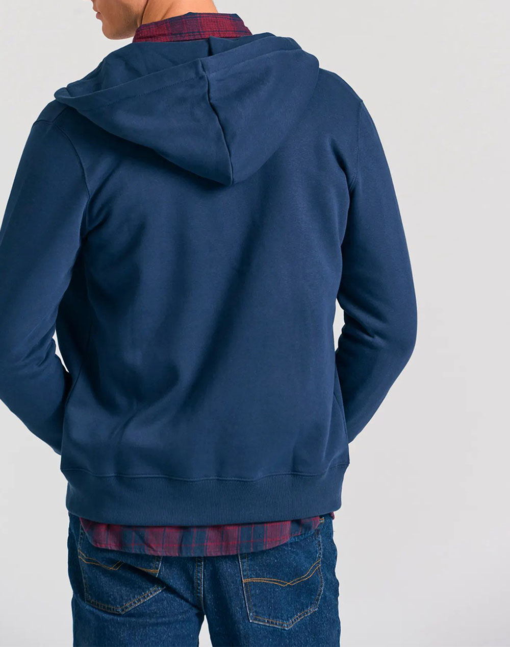 FUNKY BUDDHA Ανδρική Ζακέτα Φούτερ Με Κουκούλα FBM012-001-06-NAVY NavyBlue φωτογραφία