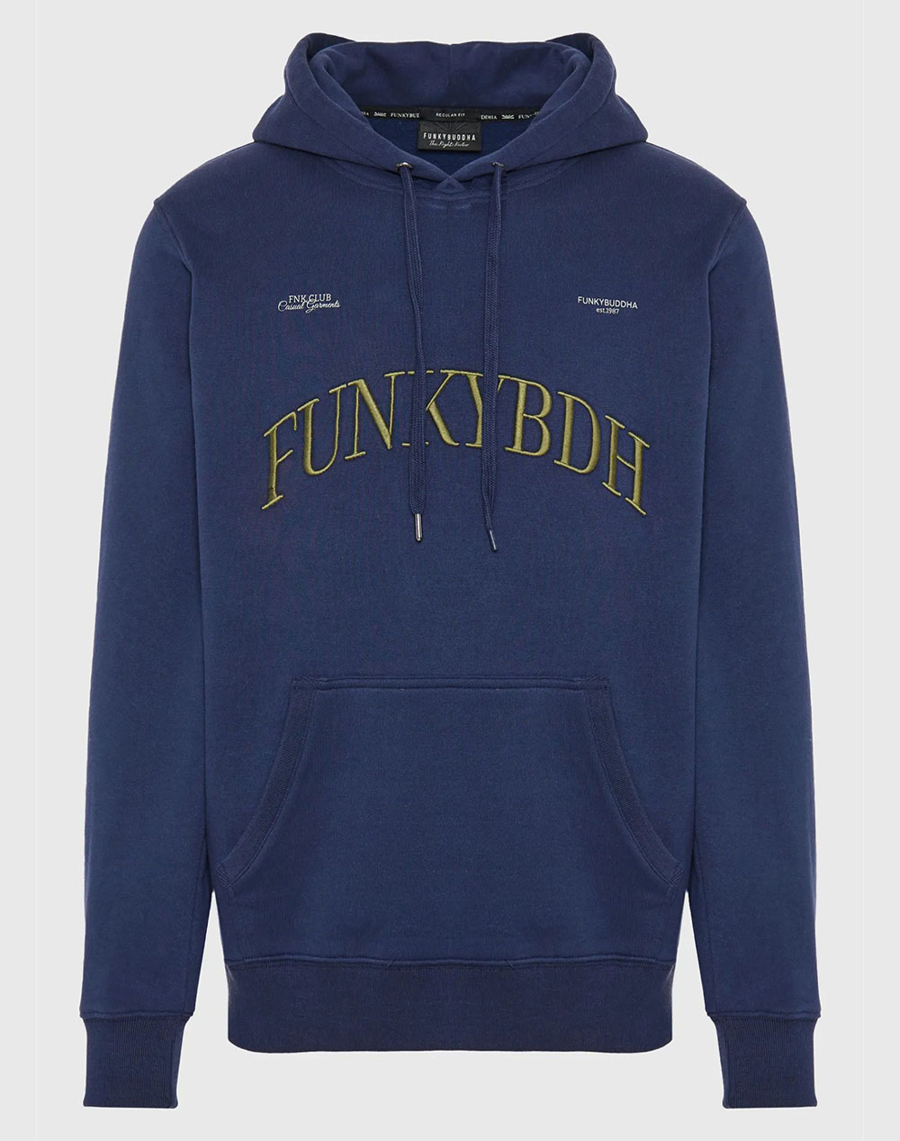 FUNKY BUDDHA Ανδρικό Φούτερ Με Κουκούλα FBM012-014-06-NAVY NavyBlue