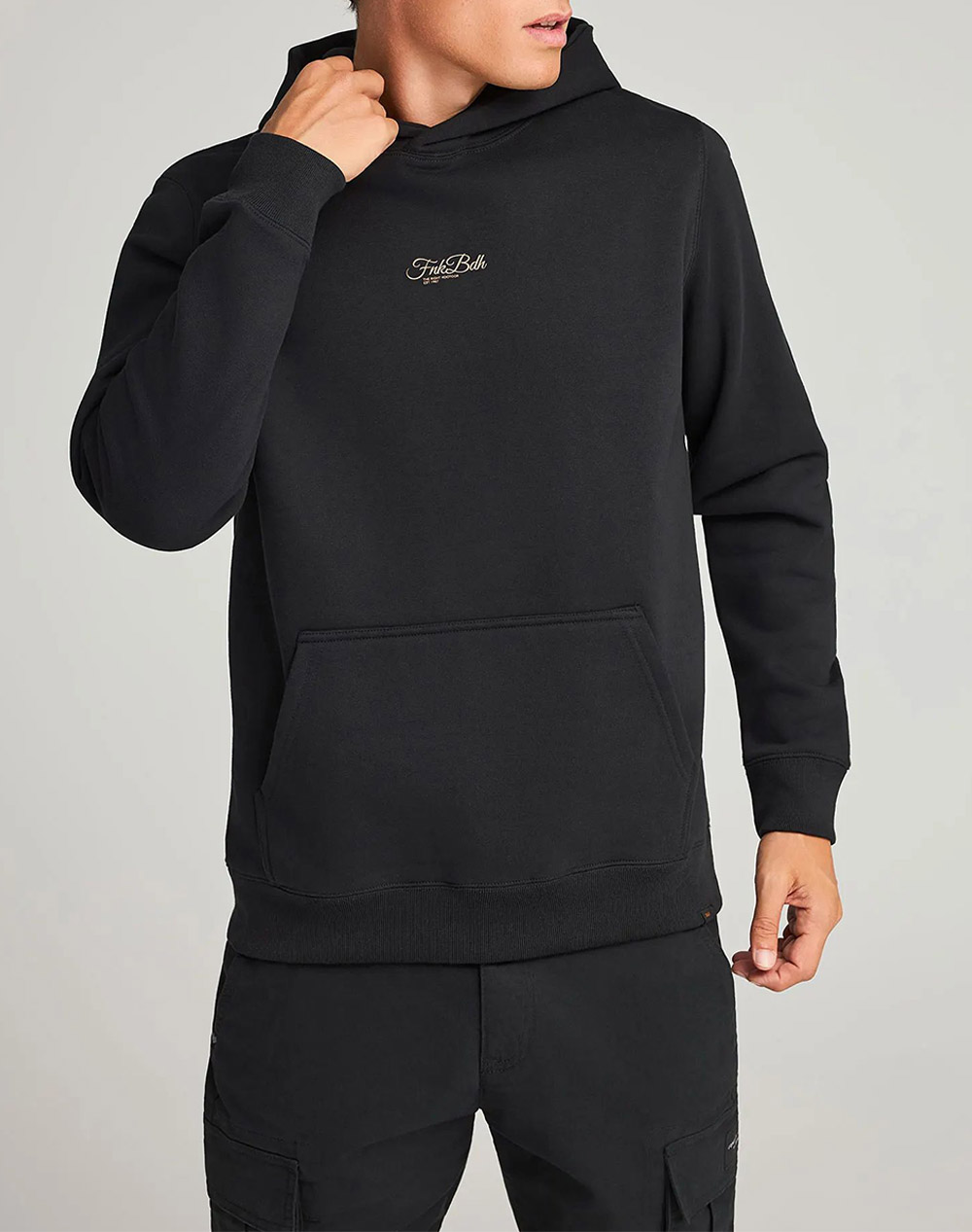 FUNKY BUDDHA Ανδρικό Φούτερ Με Κουκούλα FBM012-062-06-BLACK Black