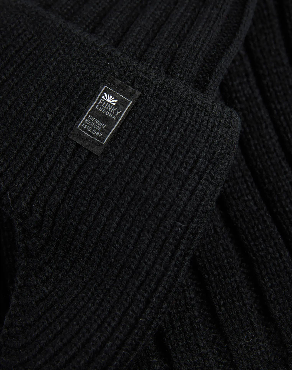 FUNKY BUDDHA Ανδρικό Σετ Κασκόλ Γαντια Σκούφος FBM012-016-10-BLACK Black φωτογραφία