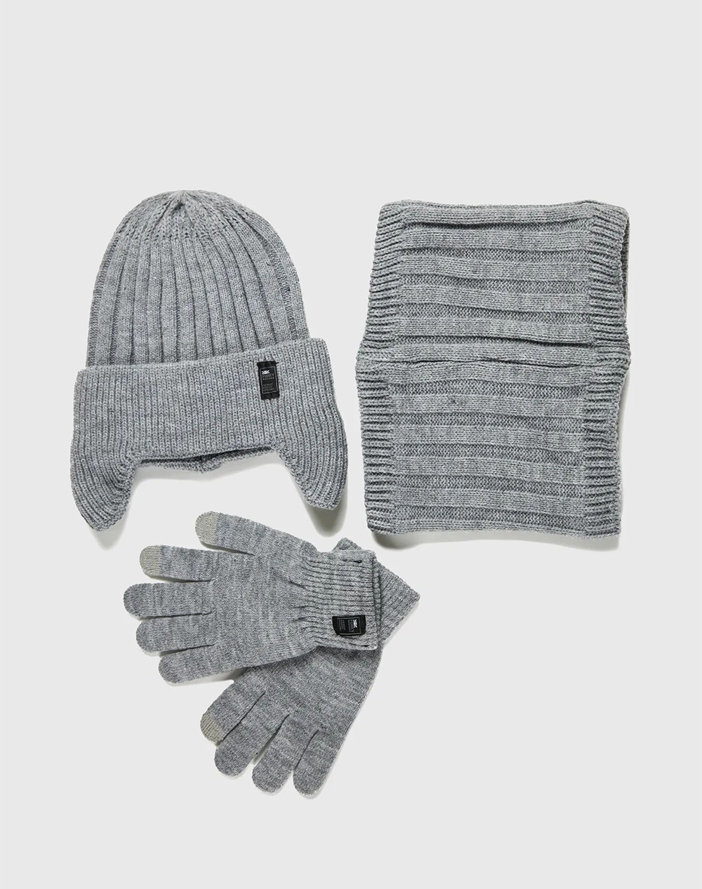 FUNKY BUDDHA FUNKY BUDDHA Ανδρικό Σετ Κασκόλ Γαντια Σκούφος FBM012-016-10-GREY Gray
