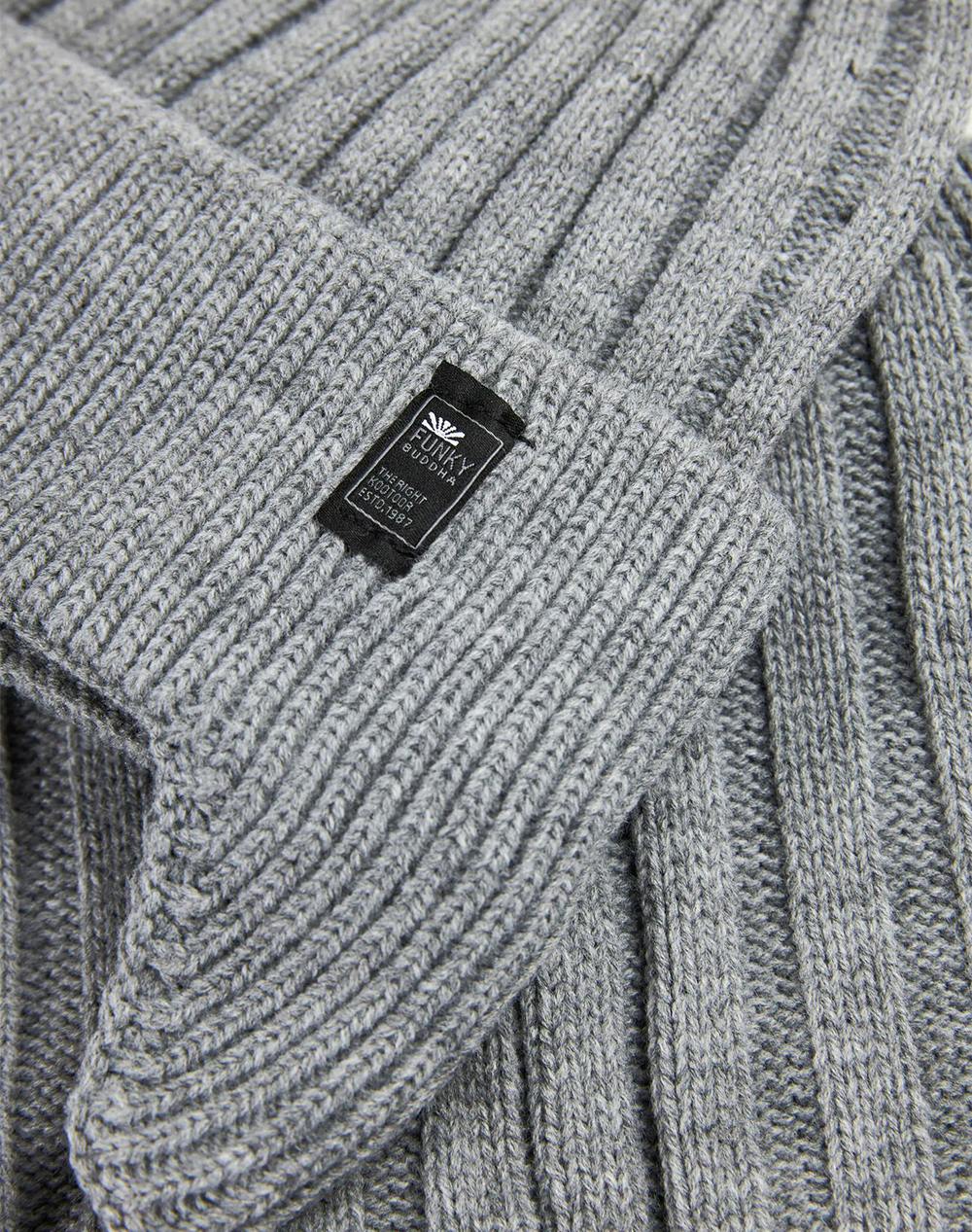 FUNKY BUDDHA Ανδρικό Σετ Κασκόλ Γαντια Σκούφος FBM012-016-10-GREY Gray φωτογραφία